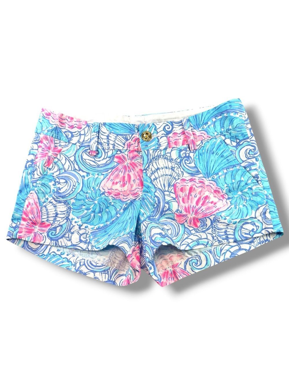 Lilly Pulitzer Walsh Short Raising Shell Size 2 Coastal Resort Chic